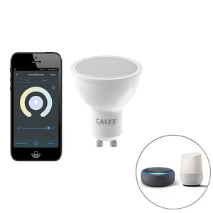 Calex, Smart GU10 LED LED 5W 350 lm 2200-4000K dimmen bis warm, Calex Smart Tuya Wifi LED-Spot GU10 PAR16 5W 350lm 120D - 822-840 Abstimmbares Weiß | RGBW - Dimmbar