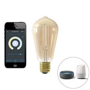 Calex, Smart E27 dimmbare LED-Glühlampe ST64 7W 806 lm 1800-3000K, Calex Smart Tuya Wifi E27 Edison Fadenlampe7W 806lm - 818-830 Abstimmbares Weiß | Dimmbar - Ersatz für 60W