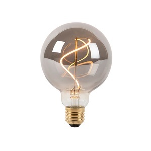 LUEDD, 5er Set D27 dimmbare LED-Glühlampen rauchen G95 2100K, 5er Set D27 dimmbare LED-Glühlampen rauchen G95 2100K