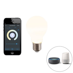 Calex, Smart D27 dimmbare LED-Lampe mit App A60 806 lm 2200-4000K, Calex Smart Tuya Wifi E27 Birne 7W 806lm - 822-840 Abstimmbares Weiß | Dimmbar - Ersatz für 60W