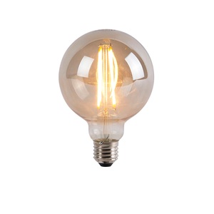 LUEDD, E27 3-stufige dimmbare LED-Lampe G95 Rauchglas 5W 450 lm 2200K
