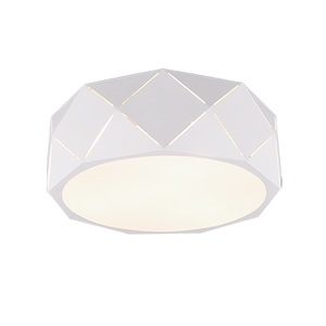 Trio Lighting, Deckenlampe Zandor mit weißem Schirm, Deckenlampe Zandor mit weißem Schirm