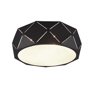 Trio Lighting, Deckenlampe Zandor mit schwarzem Schirm, Deckenlampe Zandor mit schwarzem Schirm