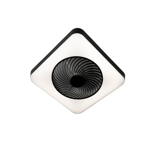 QAZQA, Deckenventilator quadratisch schwarz inkl. LED dimmbar - Climo, Deckenventilator quadratisch schwarz inkl. LED dimmbar - Climo