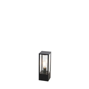 QAZQA, Industrielle Außenlampe schwarz 40 cm IP44 - Charlois