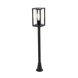 QAZQA, Industrielle Außenlaterne schwarz 100 cm IP44 - Charlois, Industrielle Außenlaterne schwarz 100 cm IP44 - Charlois