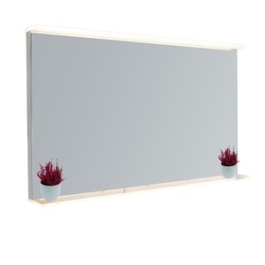 QAZQA, Moderner Badezimmerspiegel 60x100 cm inkl. LED mit Touch Dimmer und Regal - Miral, 