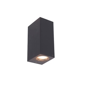 QAZQA, Moderne Wandleuchte grau IP44 - Baleno II, Moderne Wandleuchte grau IP44 - Baleno II