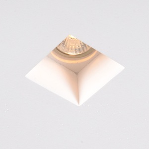 QAZQA, Vertiefter Fleck weiß 12 cm quadratisch - Zigeunerstuck, Vertiefter Fleck weiß 12 cm quadratisch - Zigeunerstuck