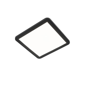 QAZQA, Deckenleuchte schwarz 30 cm inkl. LED 3-stufig dimmbar IP44 - Steve, Deckenleuchte schwarz 30 cm inkl. LED 3-stufig dimmbar IP44 - Steve