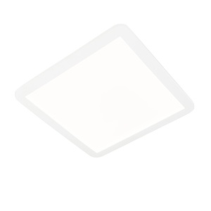 QAZQA, Deckenleuchte weiß 40 cm inkl. LED 3-stufig dimmbar IP44 - Steve, Decke weiß 40 cm inkl. LED 3-stufig dimmbar IP44 - Steve
