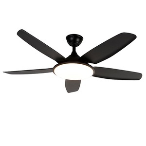QAZQA, Moderner Deckenventilator schwarz mit Fernbedienung inkl. LED - Vifte, 