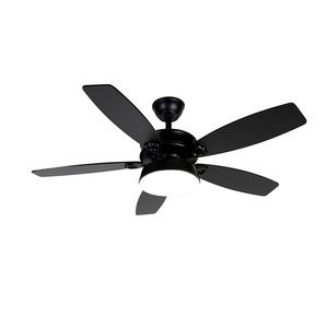 QAZQA, Deckenventilator schwarz mit Fernbedienung inkl. LED - Malaki