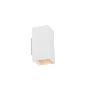 QAZQA, Design Wandleuchte weißes Quadrat - Sab
