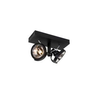 QAZQA, Modernes Spot Black 2-Licht - Master 111, Modernes Spot Black 2-Licht - Master 111