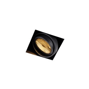 QAZQA, Einbaupunkt schwarz 1-Licht GU10 AR111 Trimless - Oneon Honey