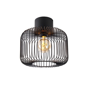 QAZQA, Design Deckenleuchte schwarz - Baya, Design Deckenleuchte schwarz - Baya