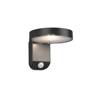 TRIO LEUCHTEN, Außenwandleuchte Anthrazit mit Bewegungssensor mit Solarmodul - Posada, Solar Aussenlampe Posedos