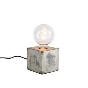 QAZQA, Industrielle Tischlampe grau - Samia Sabo
