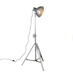 QAZQA, Industrielle Stehlampe Stahl - Samia Sabo