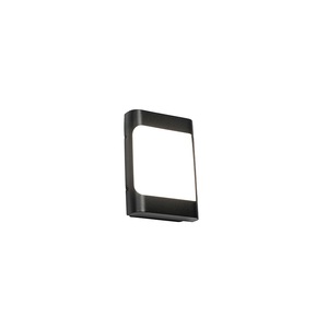 QAZQA, Design Außenwandleuchte schwarz inkl. LED IP44 mit Hell-Dunkel-Sensor - Khuvan, Design Außenwandleuchte schwarz inkl. LED IP44 mit Hell-Dunkel-Sensor - Khuvan