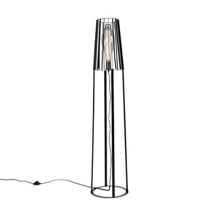 QAZQA, Moderne Stehlampe schwarz - Wieza, Moderne Stehlampe schwarz - Wieza