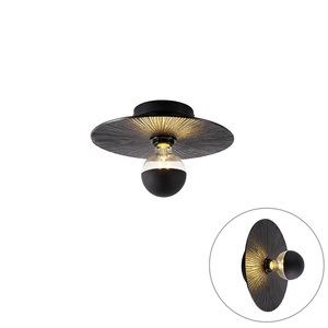 QAZQA, Orientalische Deckenleuchte schwarz - Konge, Orientalische Deckenleuchte schwarz - Konge