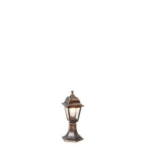 QAZQA, Klassische Außenstange Gold 44 cm IP44 - Hauptstadt