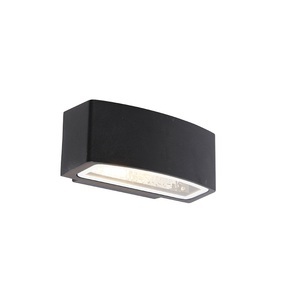 QAZQA, Moderne Außenwandleuchte schwarz IP44 - Latina, Moderne Außenwandleuchte schwarz IP44 - Latina