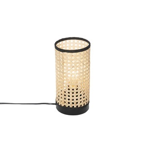 QAZQA, Ländliche Tischlampe Rattan - Kata, Ländliche Tischlampe Rattan - Kata