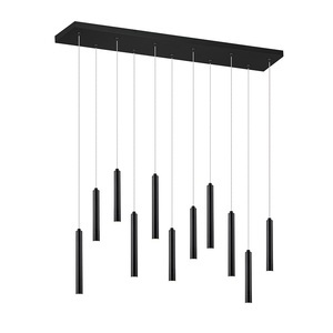TRIO LEUCHTEN, Hängelampe schwarz inkl. LED 3-stufig dimmbar 11-Licht - Tuben, Hängelampe schwarz inkl. LED 3-stufig dimmbar 11-Licht - Tuben