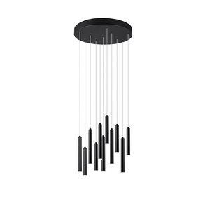 TRIO LEUCHTEN, Hängelampe schwarz inkl. LED 3-stufig dimmbar 11-Licht - Tuben