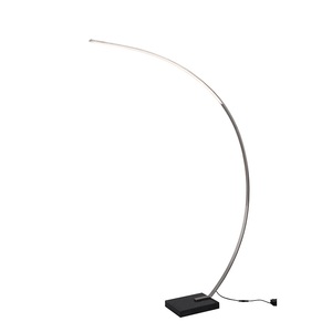 TRIO LEUCHTEN, LED-Bogen-Stehleuchte Bangkok, nickel matt, 
