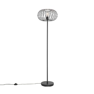 QAZQA, Design vloerlamp zwart - Johanna, Design Stehlampe schwarz - Johanna
