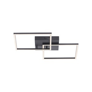 undefined, LED-Deckenleuchte Iven max. 27 Watt, Deckenleuchte schwarz inkl. LED und Dimmer 2-Lichter - Amanda