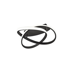 TRIO LEUCHTEN, Design Deckenleuchte schwarz inkl. LED 3-stufig dimmbar - Koers