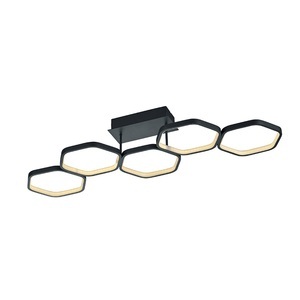 TRIO LEUCHTEN, Moderne Deckenleuchte grau inkl. LED 3-stufig dimmbar - Jetse