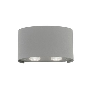 Moderne Wandleuchte grau inkl. LED IP54 - Wendy