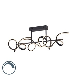 Design Deckenleuchte schwarz inkl. LED und Dimmer - Krisscross