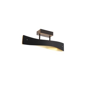 MTK Leuchten, Moderne Deckenleuchte schwarz inkl. LED - Sjaak S.