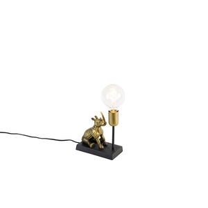 QAZQA, Vintage Tischlampe Messing - Haesehorn, Vintage Tischlampe Messing - Haesehorn