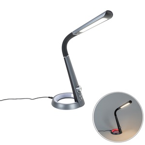 QAZQA, Tischleuchte schwarz inkl. LED RGBV und USB Anschluss - Manuel, Tischleuchte schwarz inkl. LED RGBV und USB Anschluss - Manuel