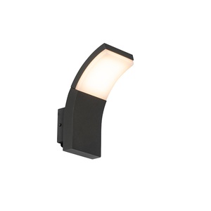 QAZQA, Moderne Außenwandleuchte anthrazit inkl. LED IP54 - Litt, Moderne Außenwandleuchte anthrazit inkl. LED IP54 - Litt