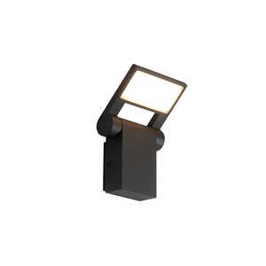 QAZQA, Außenwandleuchte anthrazit inkl. LED IP54 verstellbar - Zane