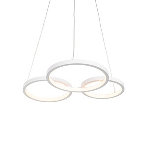QAZQA, Hanglamp wit incl. LED 3-staps dimbaar 3-lichts - Rondas, Hängelampe weiß inkl. LED 3-Stufen dimmbar 3-flammig - Rondas