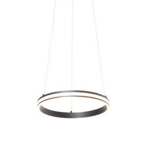 QAZQA, Design hanglamp zwart incl. LED 3-staps dimbaar - Rondas, Design Hängelampe schwarz inkl. LED 3-Stufen dimmbar - Rondas