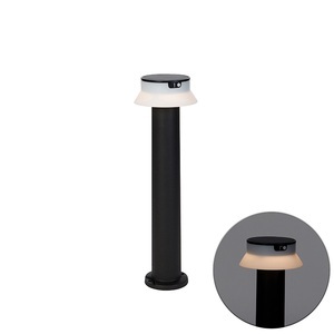 QAZQA, Außenstehleuchte schwarz inkl. LED und Dimmer IP55 Solar - Felice, Außenstehleuchte schwarz inkl. LED und Dimmer IP55 Solar - Felice