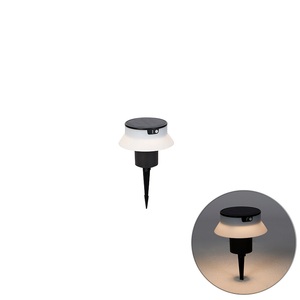 QAZQA, Design-Stiftspot schwarz inkl. LED und Dimmer IP55 Solar - Felice, Design-Stiftspot schwarz inkl. LED und Dimmer IP55 Solar - Felice