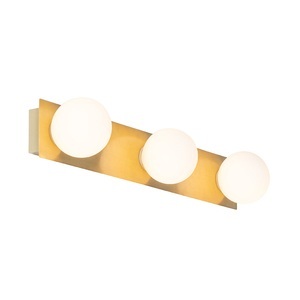 QAZQA, Moderne wandlamp messing IP44 3-lichts - Cederic, Moderne Wandleuchte gold 48 cm IP44 3-flammig - Cederic