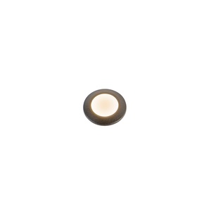 QAZQA, Moderne grondspot zwart 4,5 cm incl. LED IP67 3000K - Aldo, Moderner Outdoor-Bodenstrahler schwarz IP67 inkl. LED - Aldo